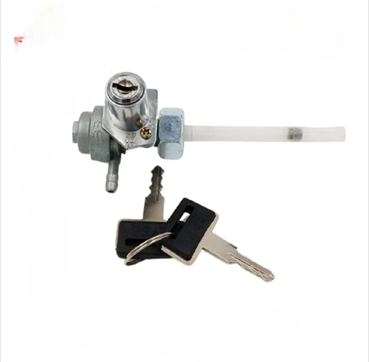 Crown Motorcycle Fuel Cock with Key Lock for Honda CD70 & CG125 – Fuel Tap Valve with Reserve Function buy online in Pakistan