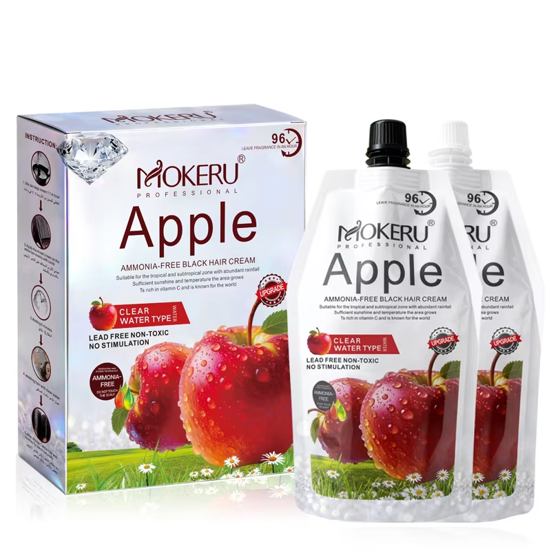 MOKERU Professional Apple Hair Dye | Natural Black Hair Color 500ml + 500ml buy online in Pakistan