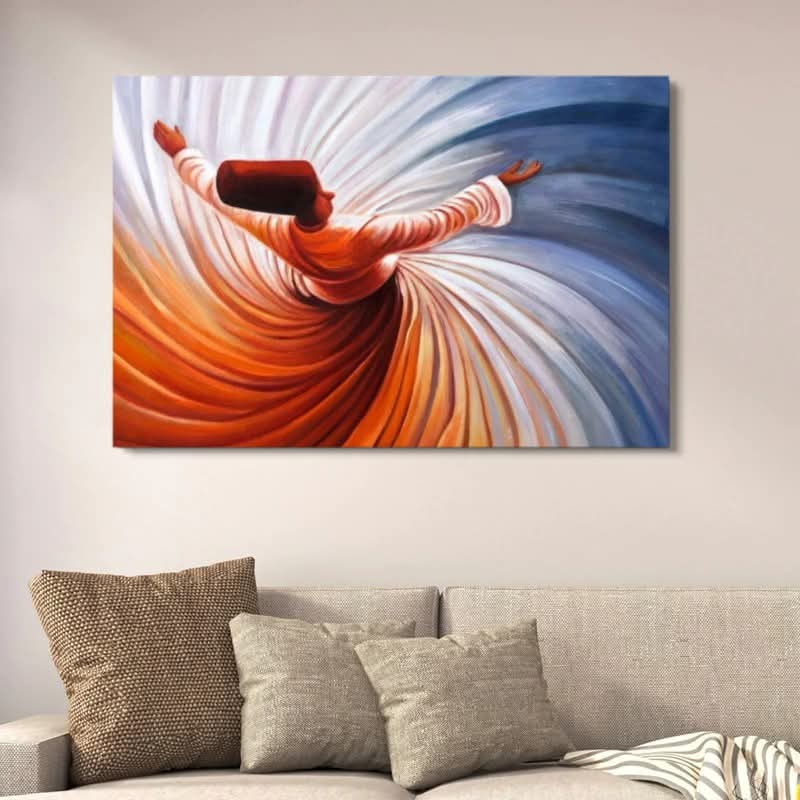 Sufi Whirling Dervish Wooden Art Frame | Spiritual Rumi Wall Decor | Artistic Islamic Home Decoration Piece | 12x16 Inches buy online in Pakistan