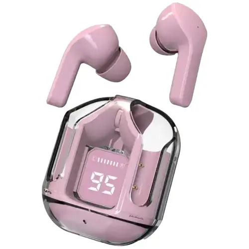 Air 31 Wireless Earbuds with Transparent Crystal Case, Bluetooth 5.3, Type-C Charging (Random Color) view 3