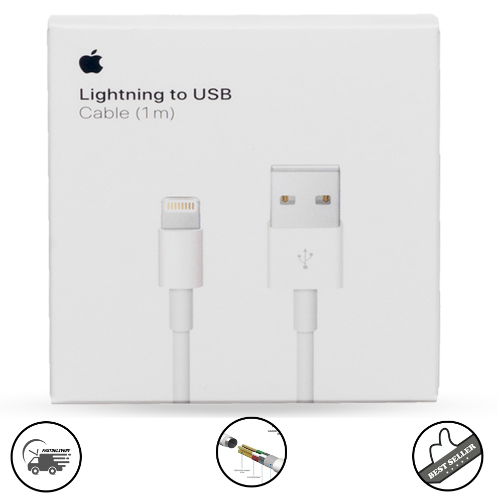 Apple Lightning to USB Cable for iPhone, iPad & iPod – Fast Charging & Data Sync Cable buy online in Pakistan