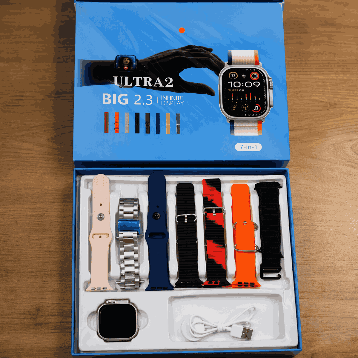 iMounra 2 BIG 2.01 Ultra Smartwatch Random Box | 7 in 1 Strap Multi-Color Bundle | Premium Design & Advanced Features (Random Boxes) buy online in Pakistan