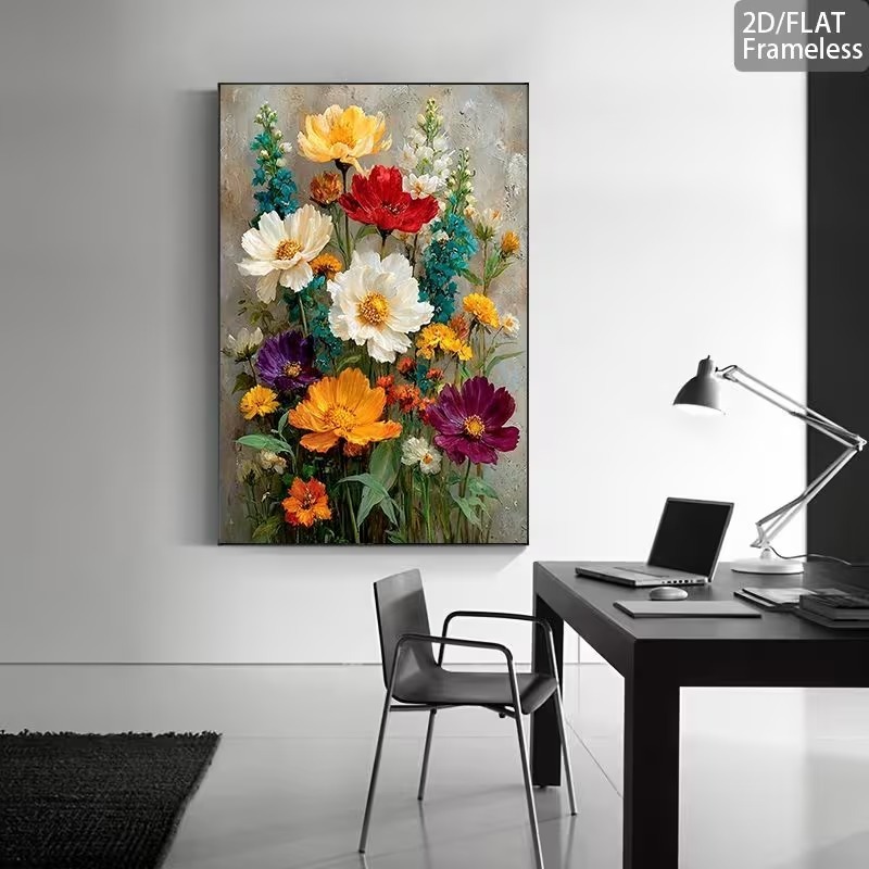 Flower Frame Wall Art | 12x16 Inches Decorative Frame With Double Tape buy online in Pakistan
