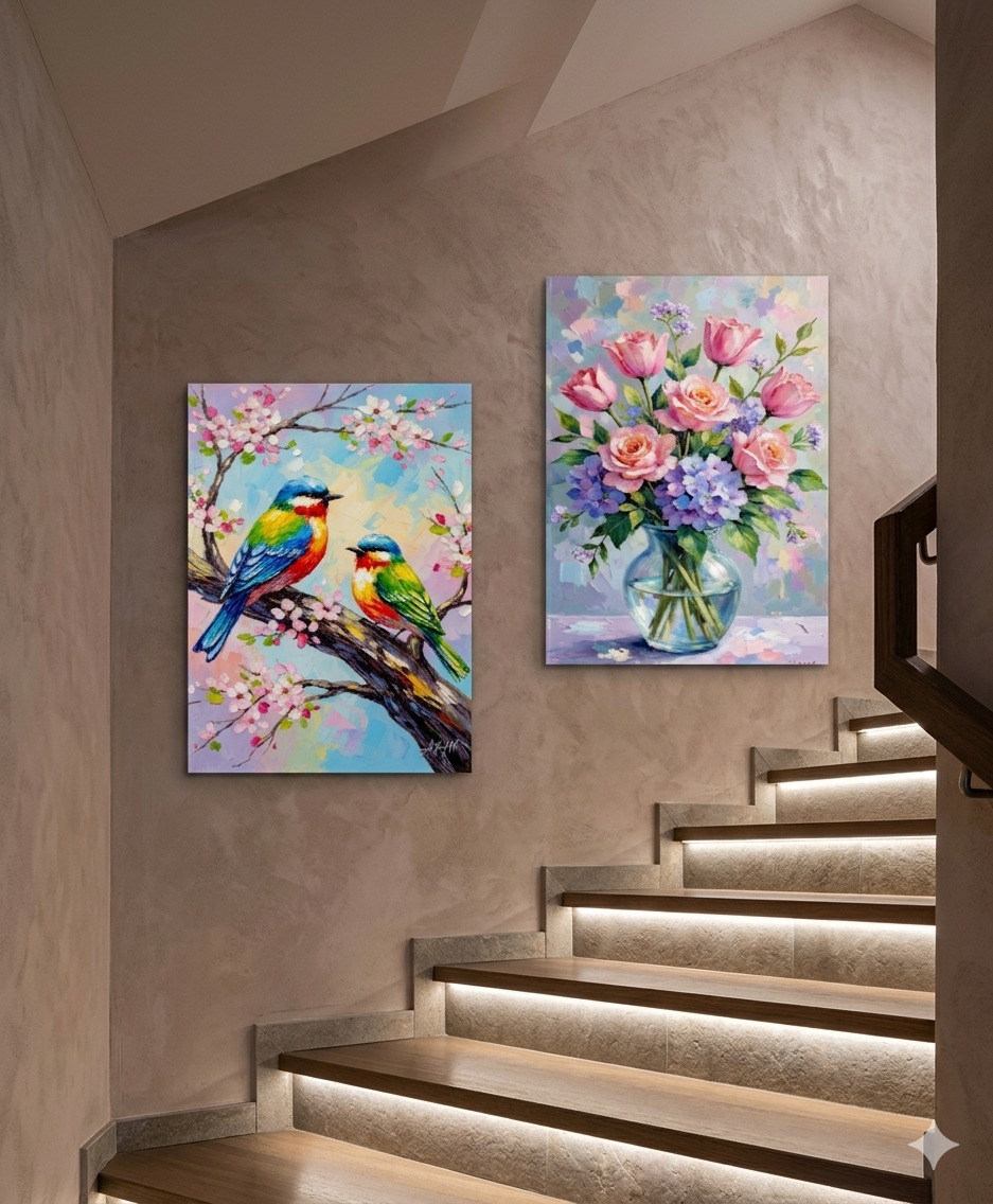 2Pcs Birds Wall Frame | Decorative 8x11 Inch Frames For Home & Office | Double Tape Included buy online in Pakistan