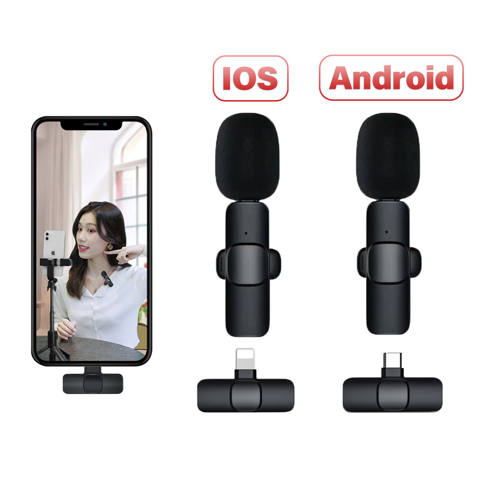 K11 2 IN 1 Collar Wireless Microphone Iphone/Android & Type C Supported buy online in Pakistan