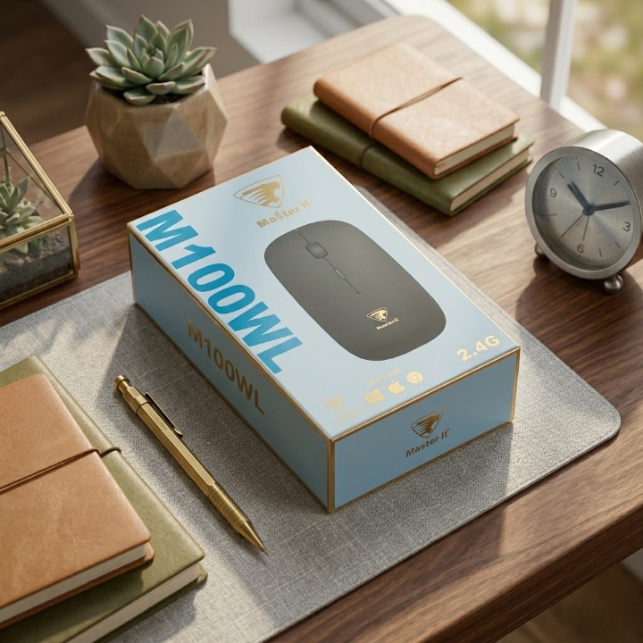 Master M100WL Wireless Mouse | Ergonomic Design | Smooth & Precise Control