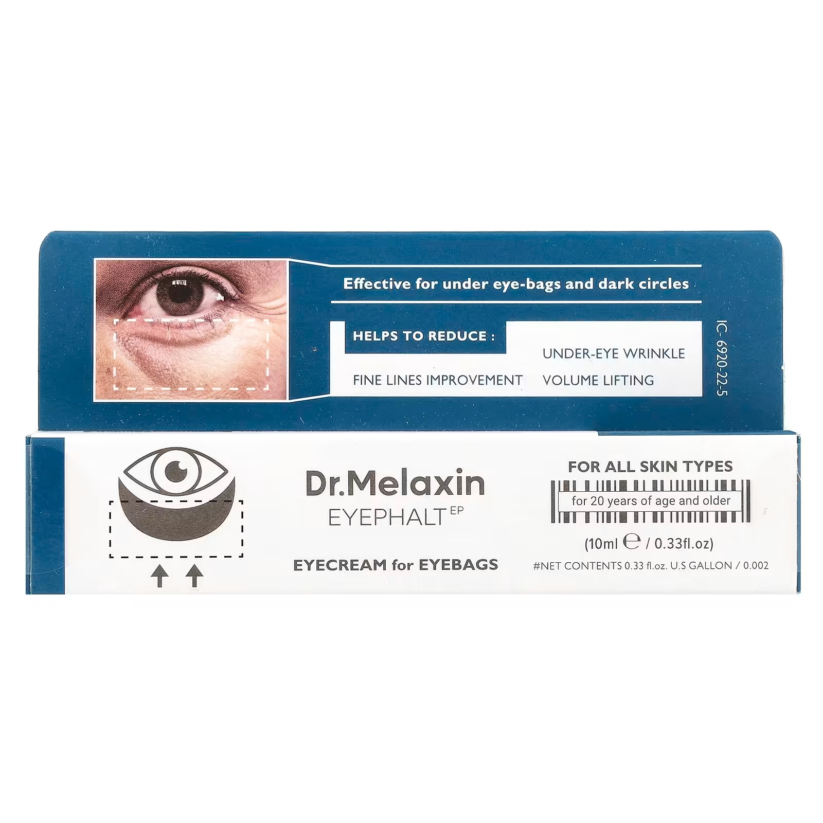 Dr Melaxin Eyephalt Eye Cream for Eyebags Dark Circles Puffiness Treatment Hydrating Under Eye Cream (10g) buy online in Pakistan