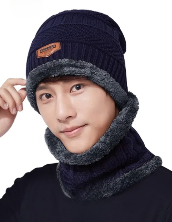Wool Cap With Neck Warmer | Beanie And Scarf Set With Fleece Mask | Winter Thermal Wool Cap For Men And Women | Random Color view 3