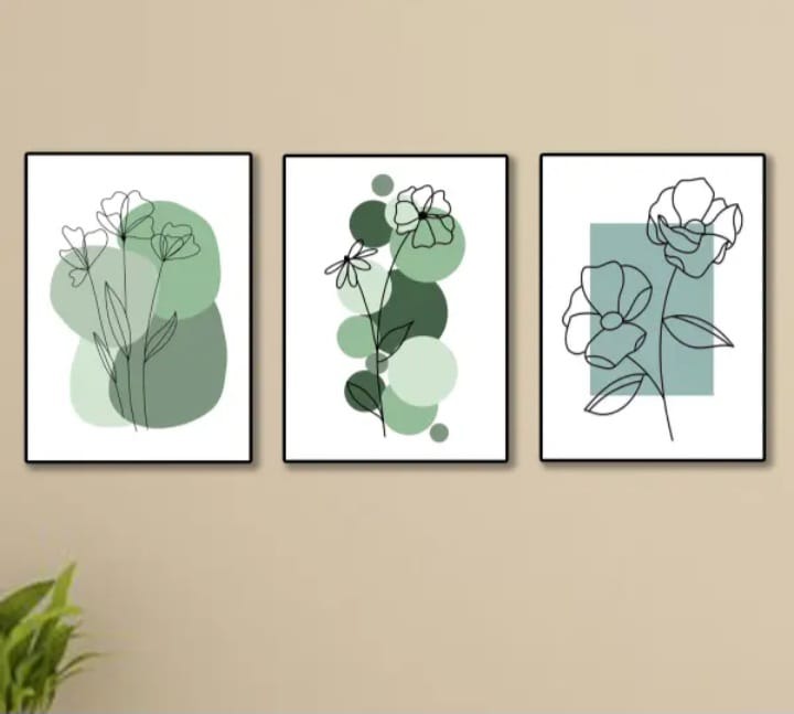 Set of 3 Premium Wall Art Photo Tiles – Modern Home Decor Sets buy online in Pakistan