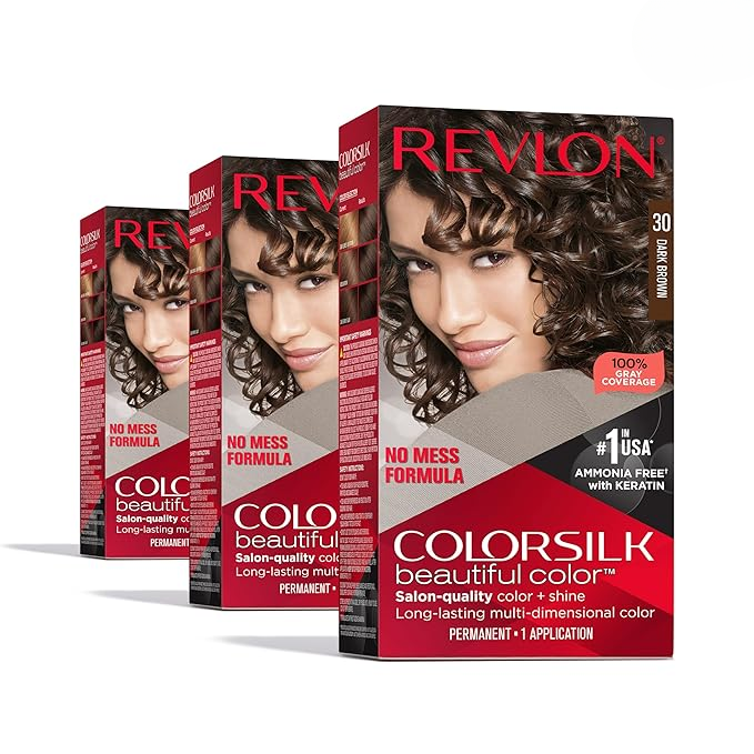 Revlon ColorSilk Hair Color #30 Dark Brown – Ammonia Free Permanent Hair Dye buy online in Pakistan
