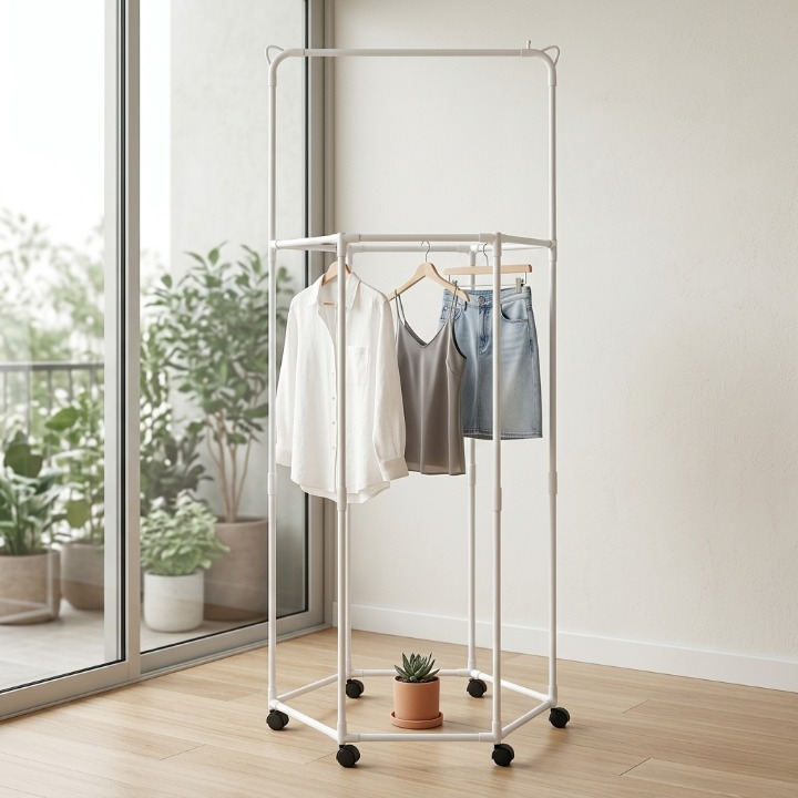 360° Rotating Clothes Hanger | Multi-Tier Laundry Organizer With Swivel Hook For Space-Saving Wardrobe Storage buy online in Pakistan