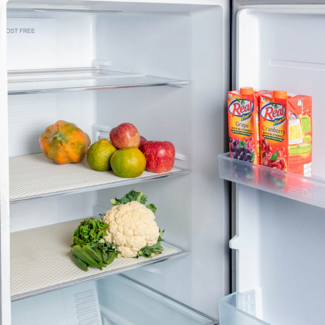 PVC Refrigerator Shelf Liner (45x150cm) - Plain Check Anti-Slip Fridge Drawer Mat buy online in Pakistan