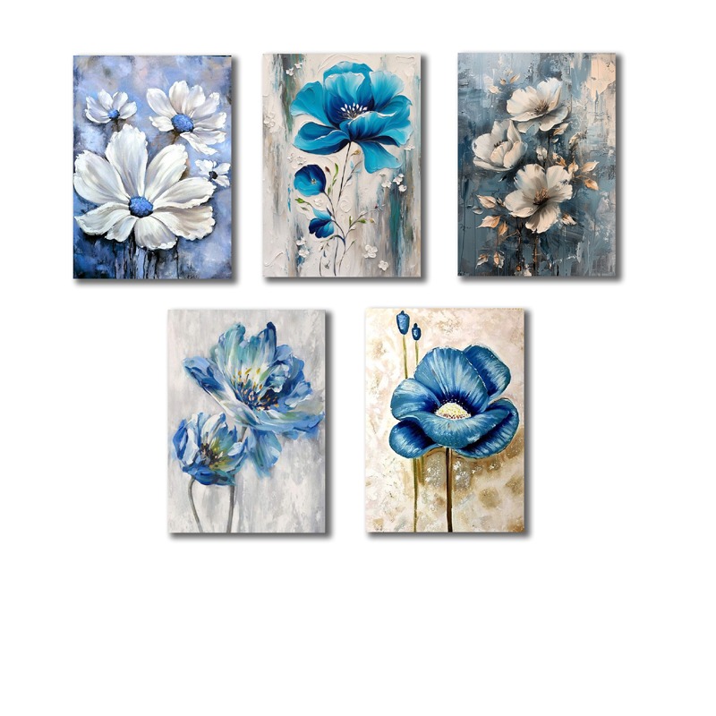 Set of 5 Premium Wall Art Photo Tiles – Modern Home Decor Sets 8x11 buy online in Pakistan