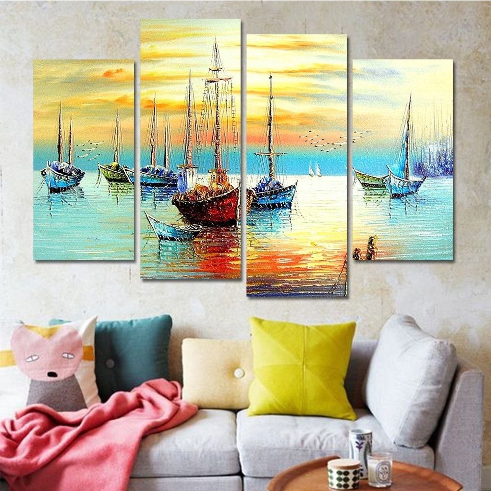 Set of 4 Decorative Wall Art Canvas Frames – Modern 4 Pcs Wall Frame Set (2pcs 8x14 Inch & 2pcs 8x16 Inch) buy online in Pakistan