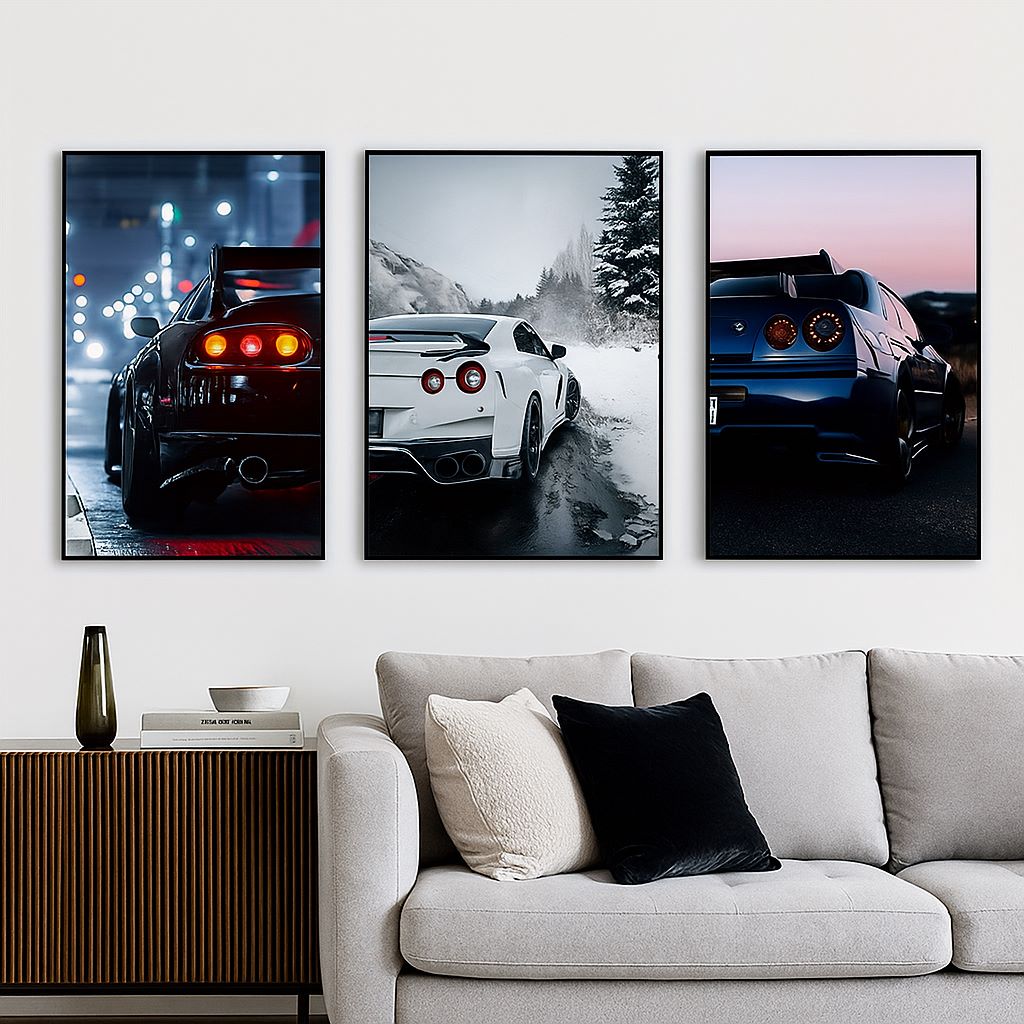 Set of 3 Premium Wall Art Photo Tiles – Modern Home Decor Sets 8x11 buy online in Pakistan