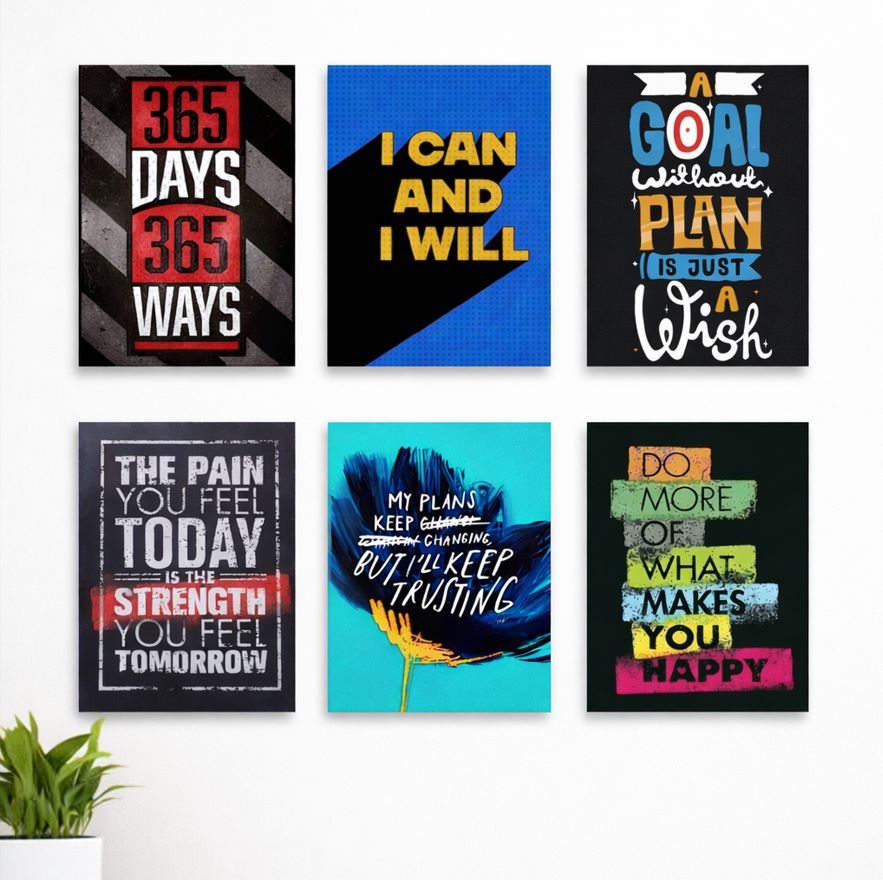Set of 6 Premium Wall Art Photo Tiles – Modern Home Decor Sets 8x11 buy online in Pakistan