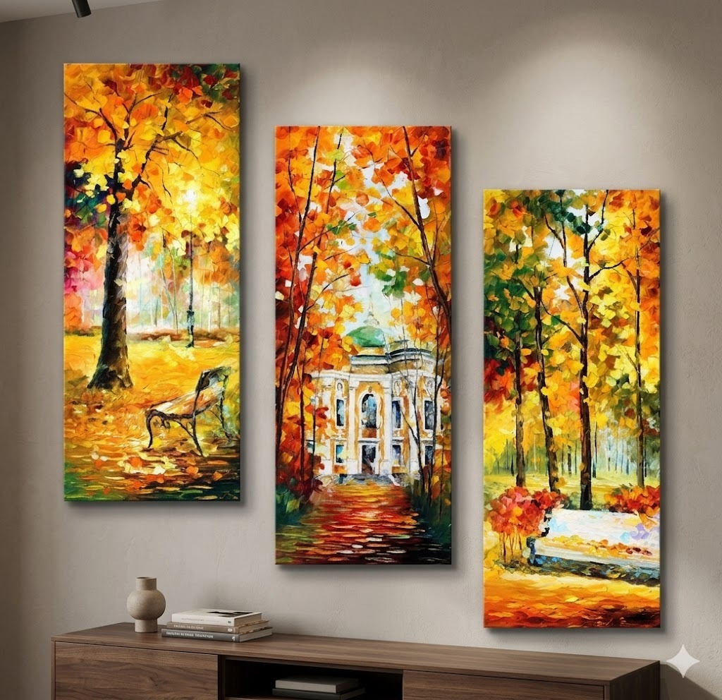 Set of 3 Decorative Wall Art Canvas Frames – Modern 3 Pcs Wall Frame Set 8x16 Inch buy online in Pakistan