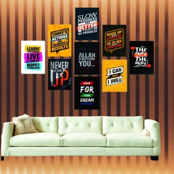 Set of 9 Premium Wall Art Photo Tiles – Modern Home Decor Sets 8x11 buy online in Pakistan