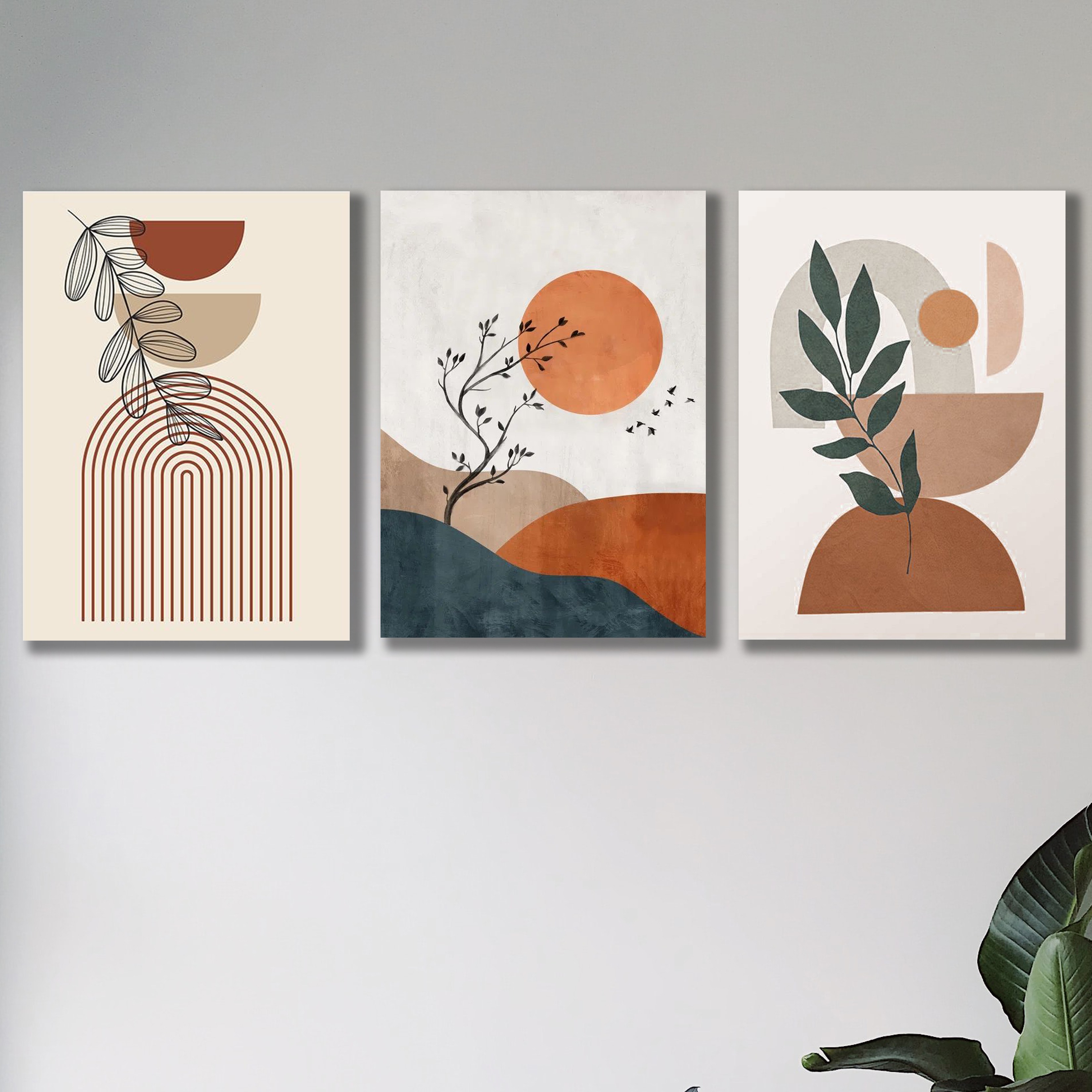 Set of 3 Premium Wall Art Photo Tiles – Modern Home Decor Sets 8x11 buy online in Pakistan