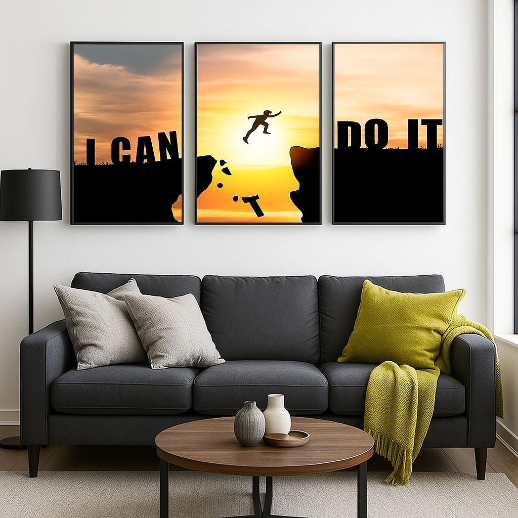 Set of 3 Premium Wall Art Photo Tiles – Modern Home Decor Sets 8x11 buy online in Pakistan