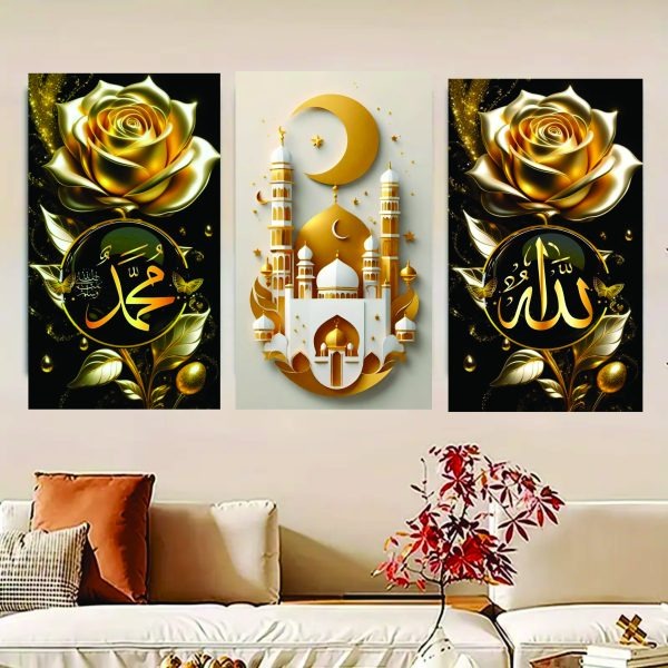 Set of 3 Premium Wall Art Photo Tiles – Modern Home Decor Sets 8x11 buy online in Pakistan