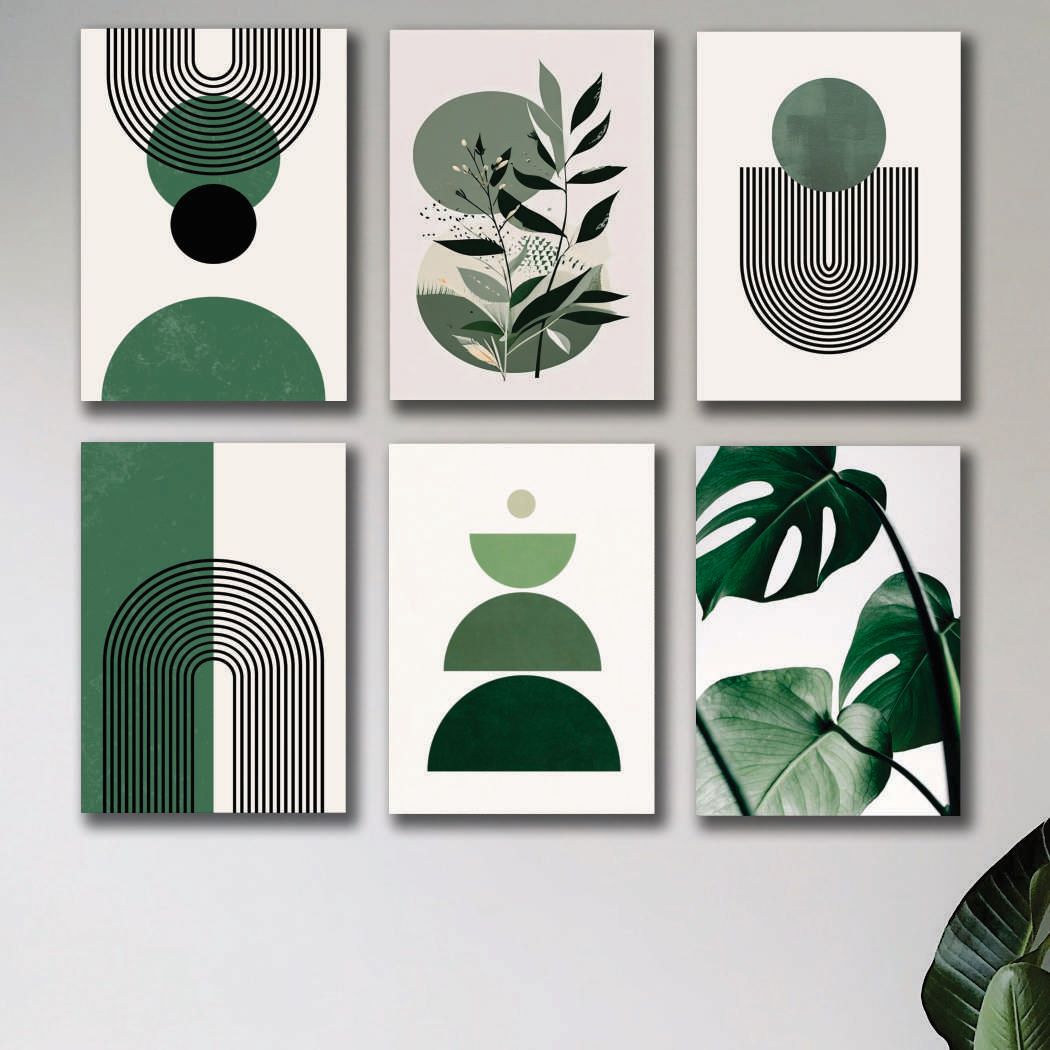 Set of 6 Premium Wall Art Photo Tiles – Modern Home Decor Sets 8x11 buy online in Pakistan
