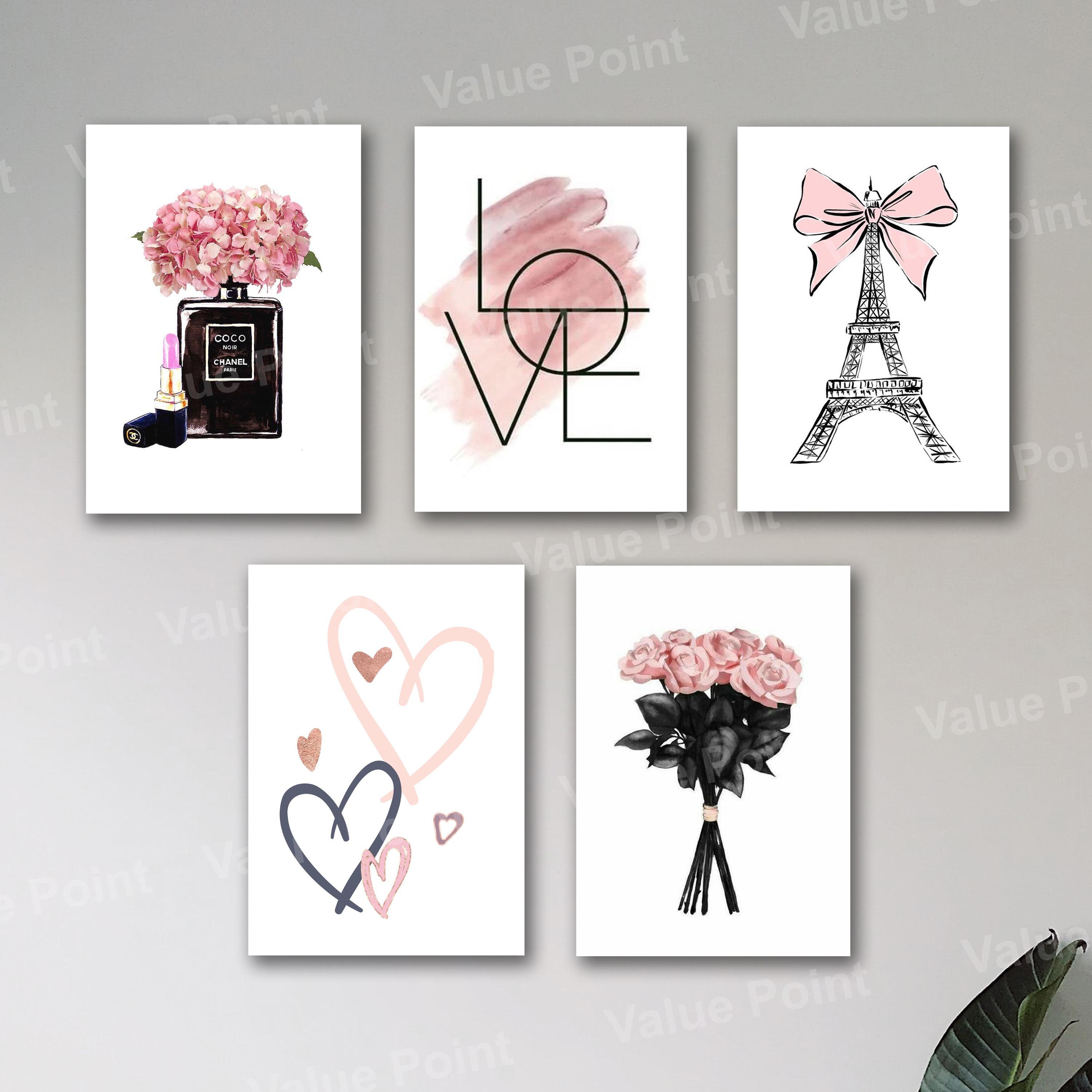 Set of 5 Premium Wall Art Photo Tiles – Modern Home Decor Sets 8x11 buy online in Pakistan