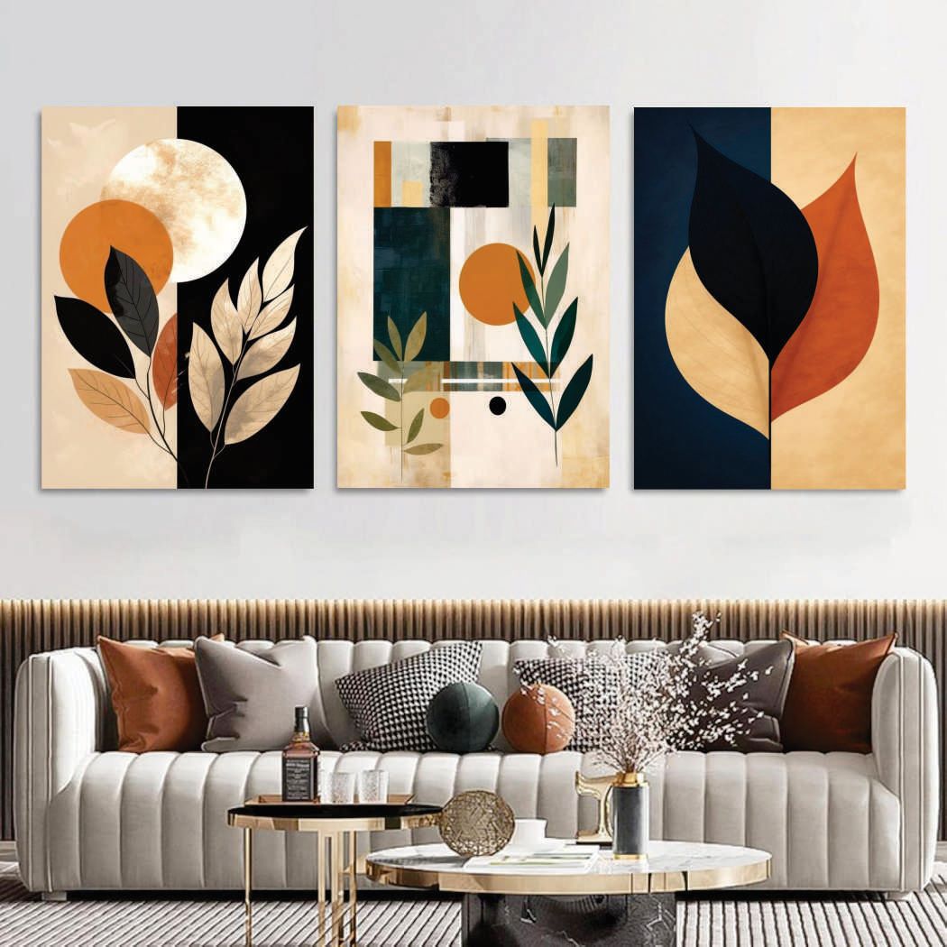 Set of 3 Premium Wall Art Photo Tiles – Modern Home Decor Sets 8x11 buy online in Pakistan