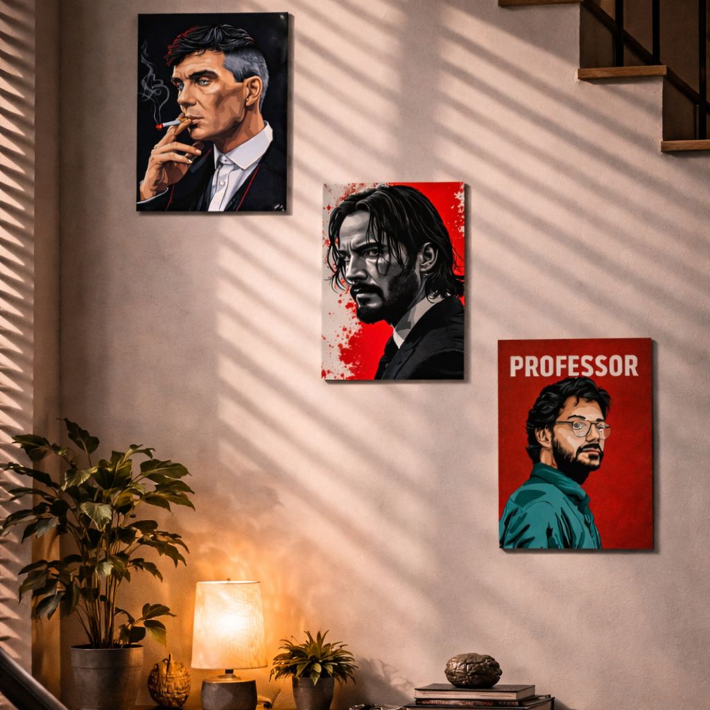 Set of 3 Premium Wall Art Photo Tiles – Modern Home Decor Sets 8x11 buy online in Pakistan
