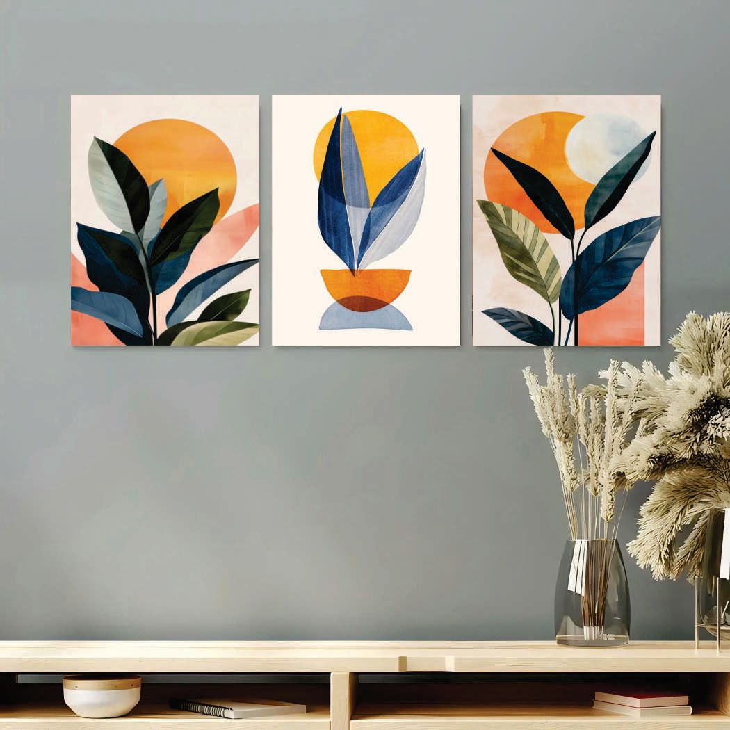 Set of 3 Premium Wall Art Photo Tiles – Modern Home Decor Sets 8x11 buy online in Pakistan