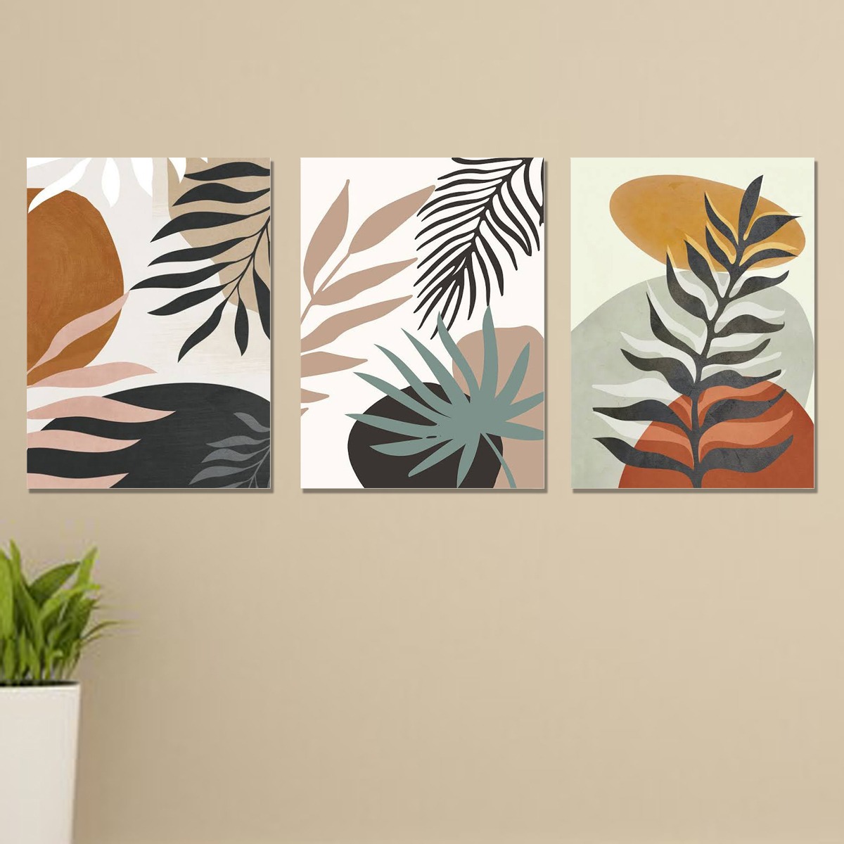 Set of 3 Premium Wall Art Photo Tiles – Modern Home Decor Sets 8x11 buy online in Pakistan