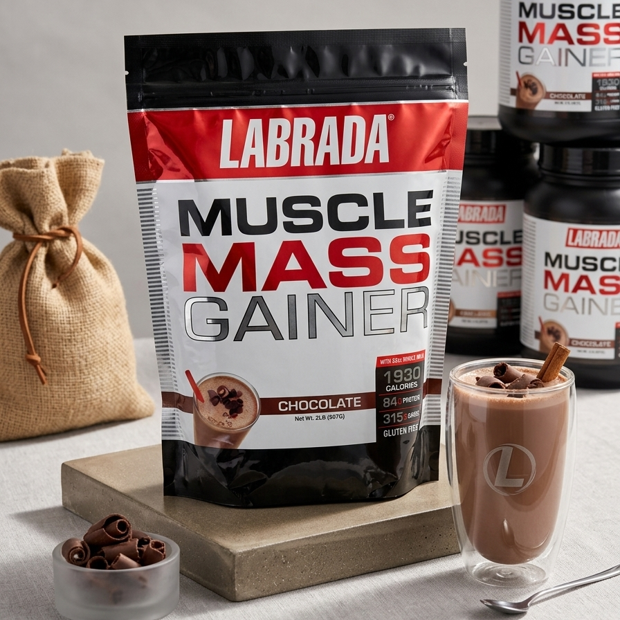 Labrada Nutrition Muscle Mass Gainer 2lbs Chocolate Flavor High-Calorie Weight & Muscle Gain Powder buy online in Pakistan