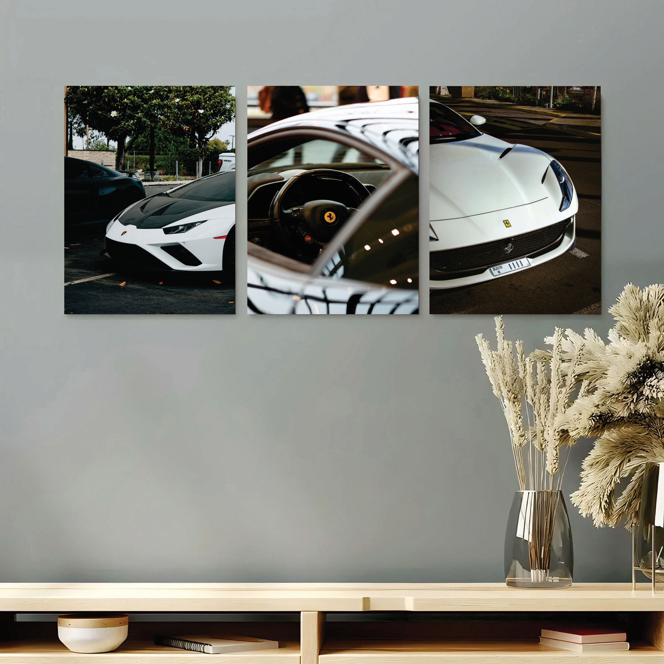 Set of 3 Premium Wall Art Photo Tiles – Modern Home Decor Sets 8x11 buy online in Pakistan