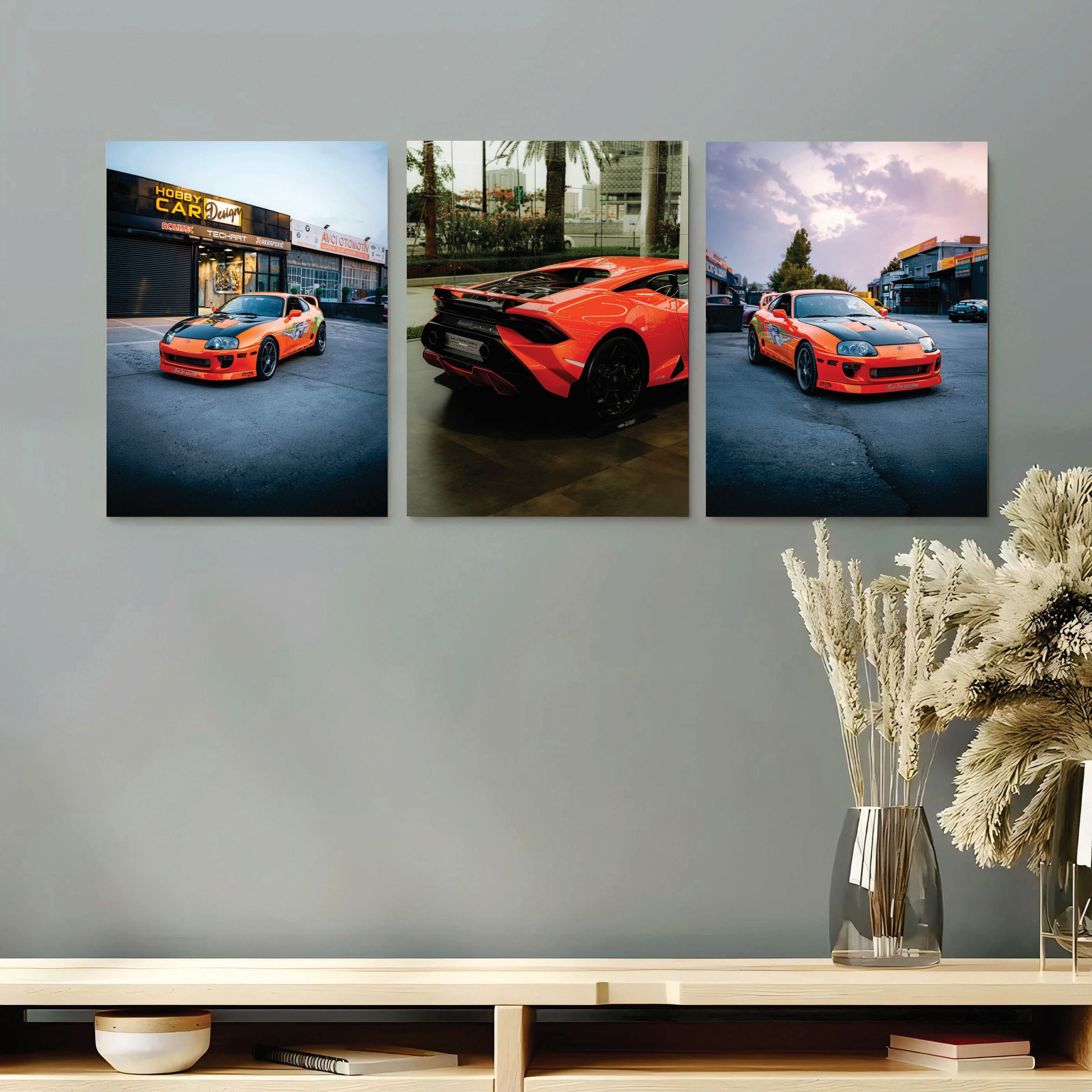 Set of 3 Premium Wall Art Photo Tiles – Modern Home Decor Sets 8x11 buy online in Pakistan