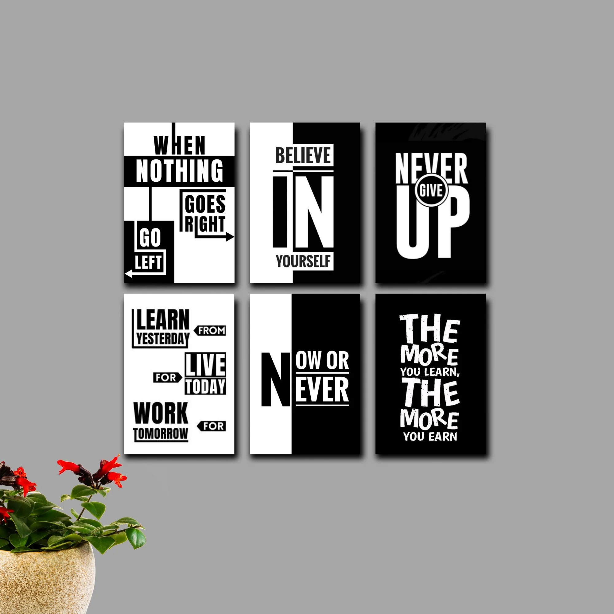 Set of 6 Premium Wall Art Photo Tiles – Modern Home Decor Sets 8x11 buy online in Pakistan