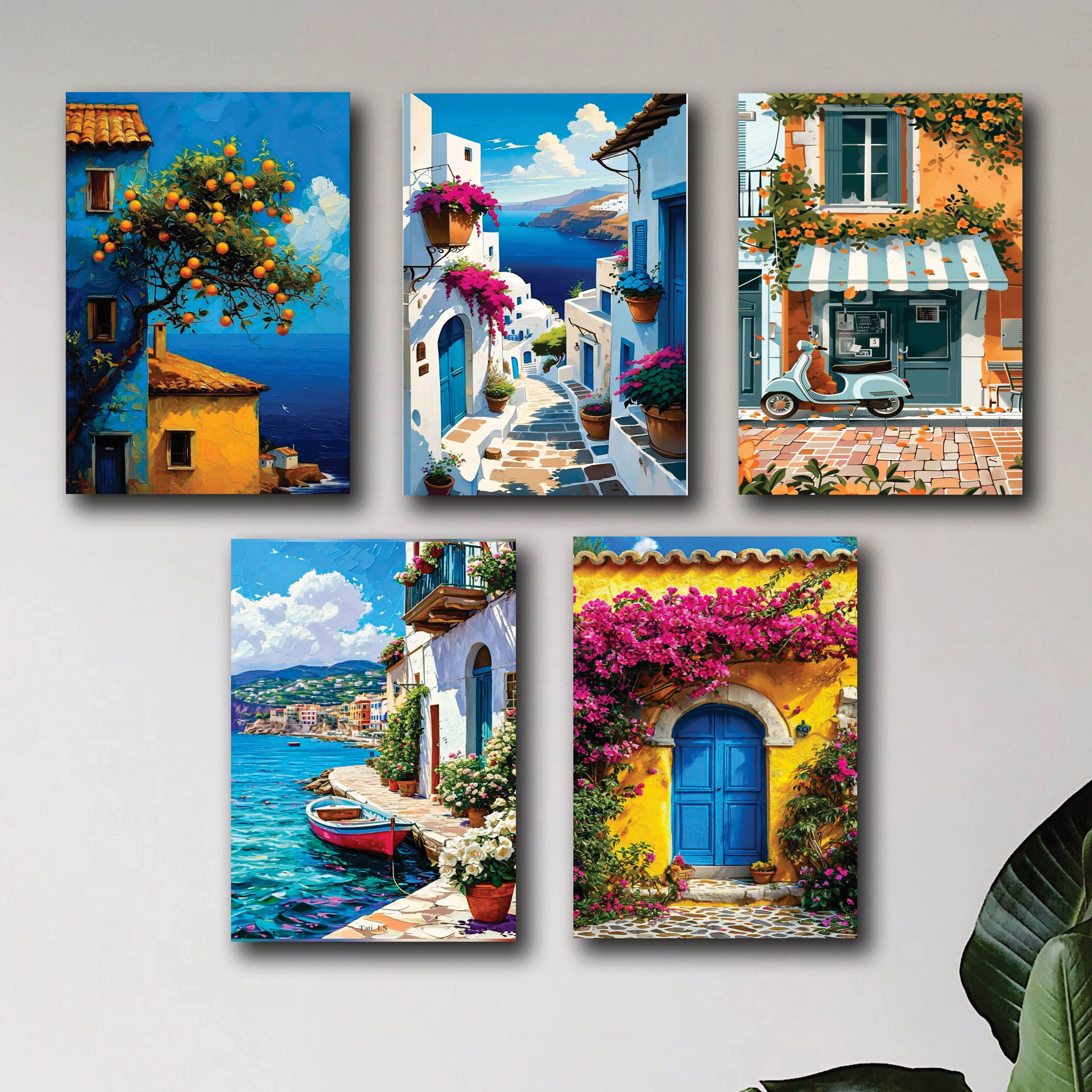 Set of 5 Premium Wall Art Photo Tiles – Modern Home Decor Sets 8x11 buy online in Pakistan