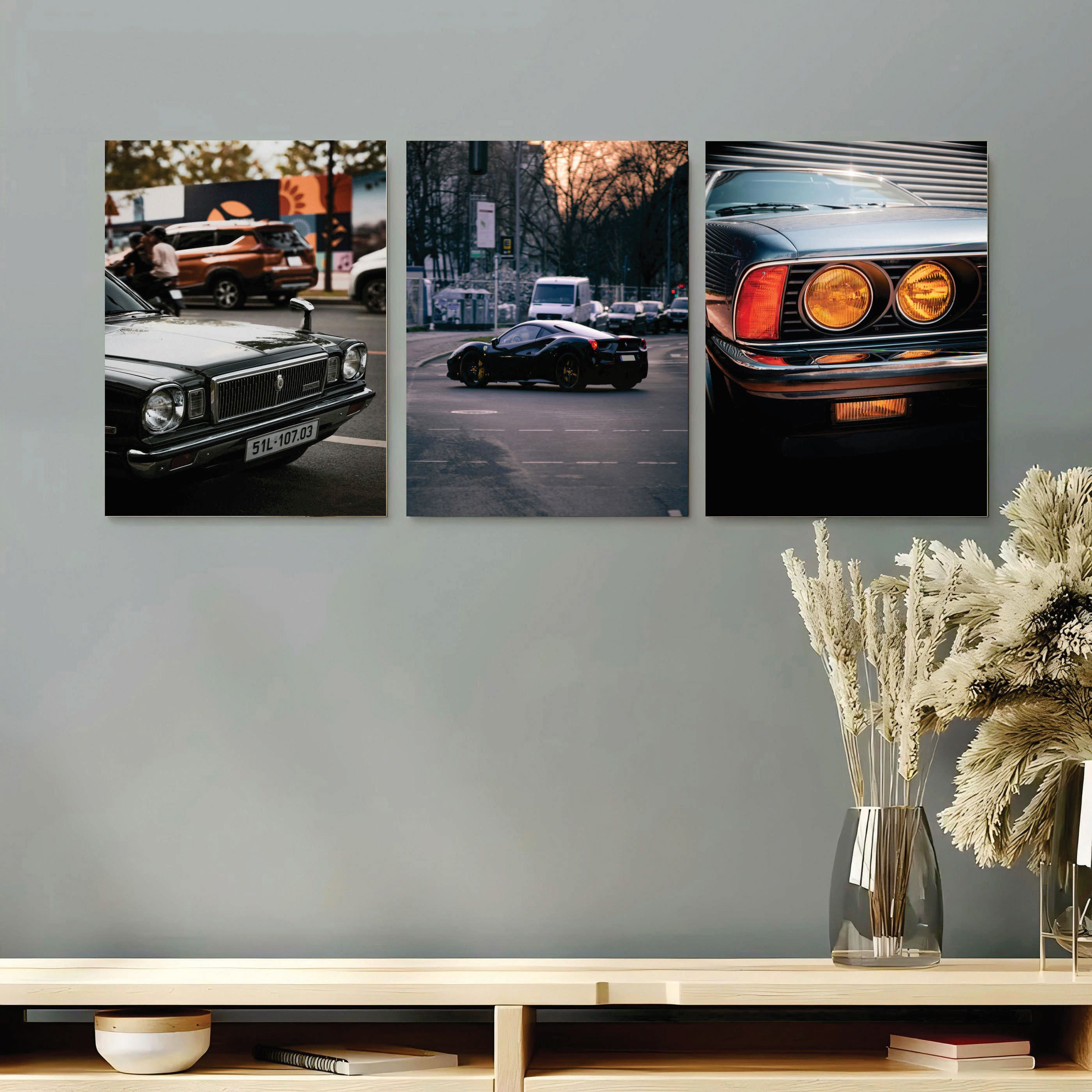 Set of 3 Premium Wall Art Photo Tiles – Modern Home Decor Sets 8x11 buy online in Pakistan