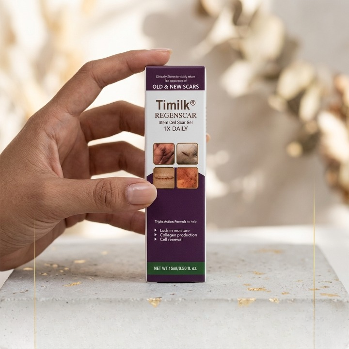 Timilk Regenscar Stem Cell Scar Gel for Old & New Scars – Daily Repair Formula for Acne Marks