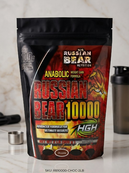 Russian Bear Mass Gainer 1KG Chocolate Flavor High-Calorie Weight Gain Supplement buy online in Pakistan