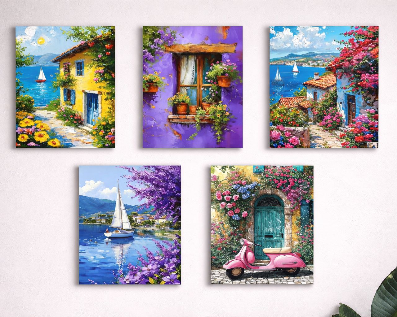 Set of 5 Premium Wall Art Photo Tiles – Modern Home Decor Sets 8x11 buy online in Pakistan