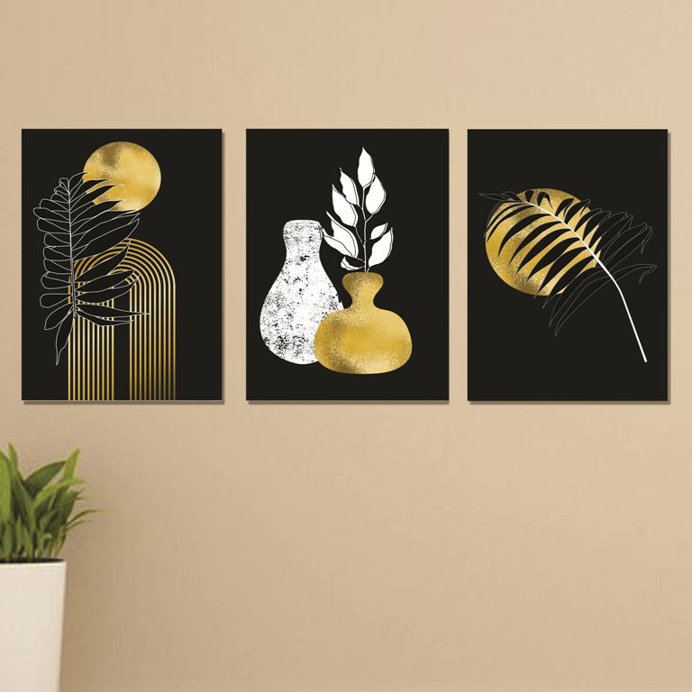 Set of 3 Premium Wall Art Photo Tiles – Modern Home Decor Sets 8x11 buy online in Pakistan
