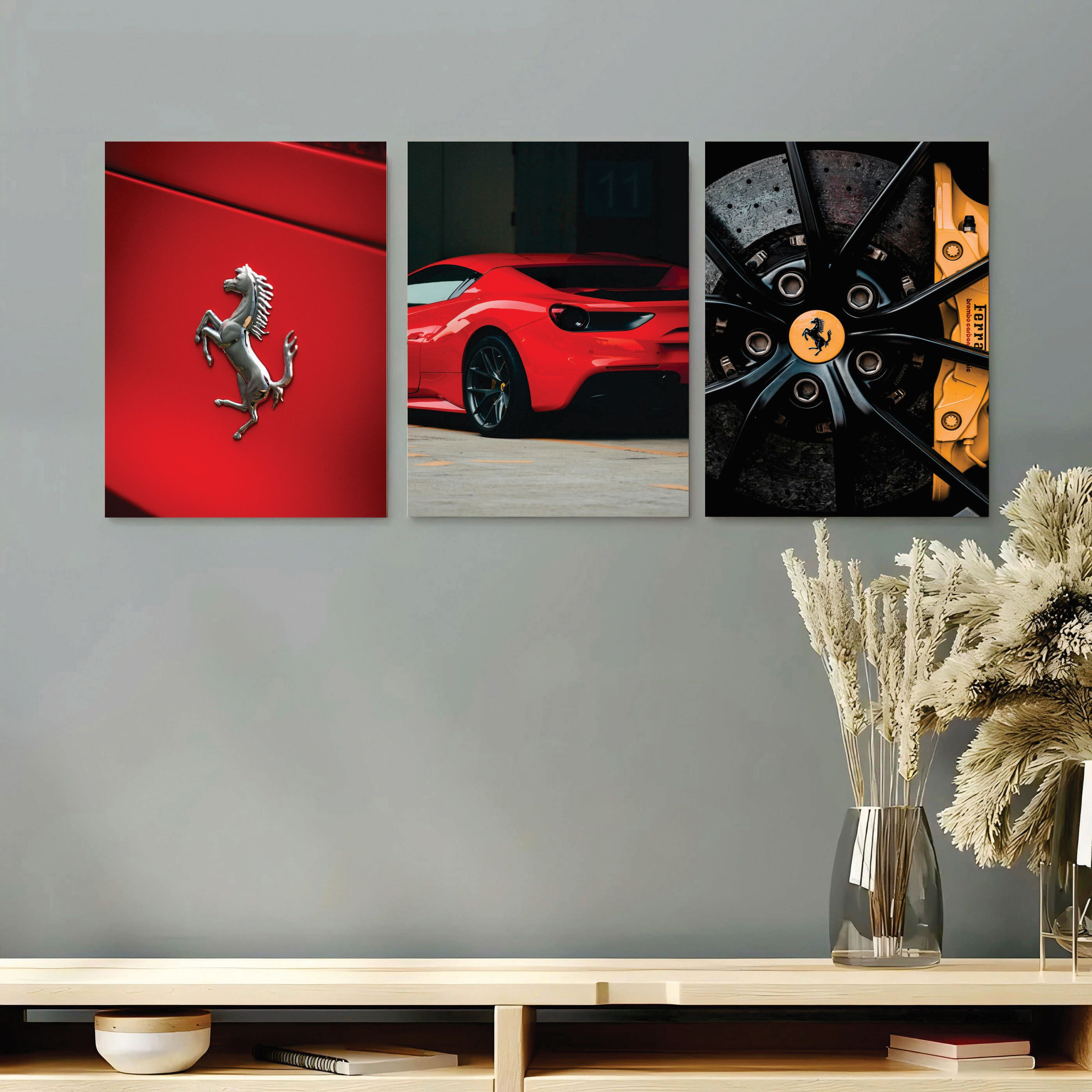 Set of 3 Premium Wall Art Photo Tiles – Modern Home Decor Sets 8x11 buy online in Pakistan