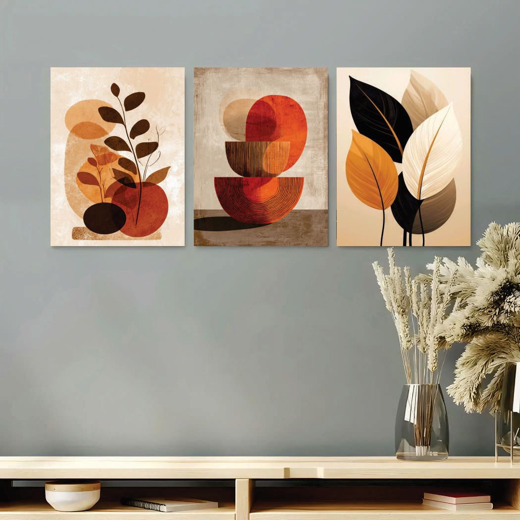 Set of 3 Premium Wall Art Photo Tiles – Modern Home Decor Sets 8x11 buy online in Pakistan