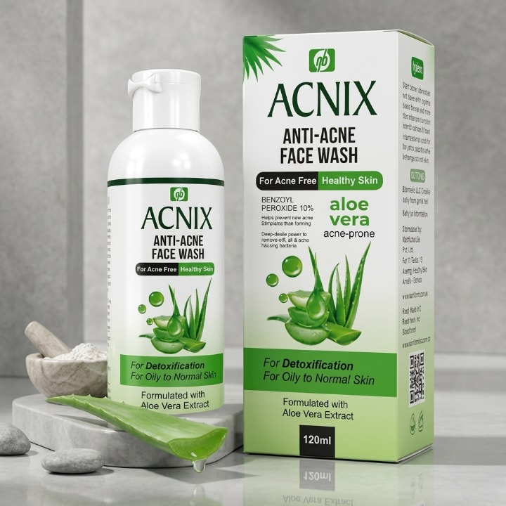 ACNIX Anti Acne Face Wash Deep Cleansing Formula With Benzoyl Peroxide And Aloe Vera 120 ml buy online in Pakistan