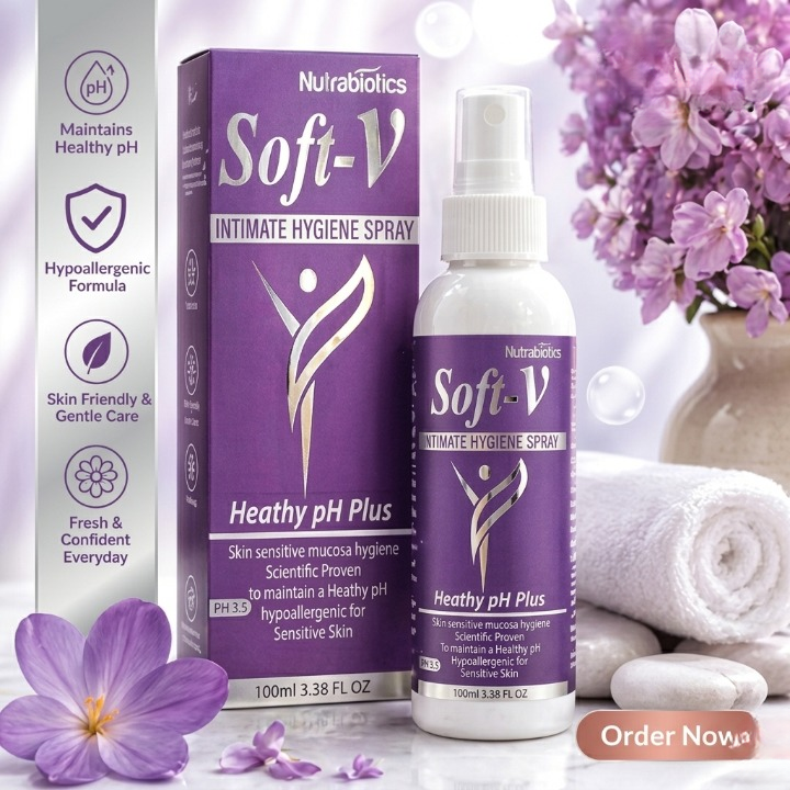 Soft V Intimate Hygiene Spray Healthy PH Plus 100ml Dermatologist Tested Formula 100ml buy online in Pakistan