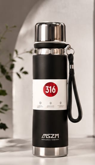 Premium SZM 750ml Stainless Steel Water Bottle Leakproof | Random Color buy online in Pakistan