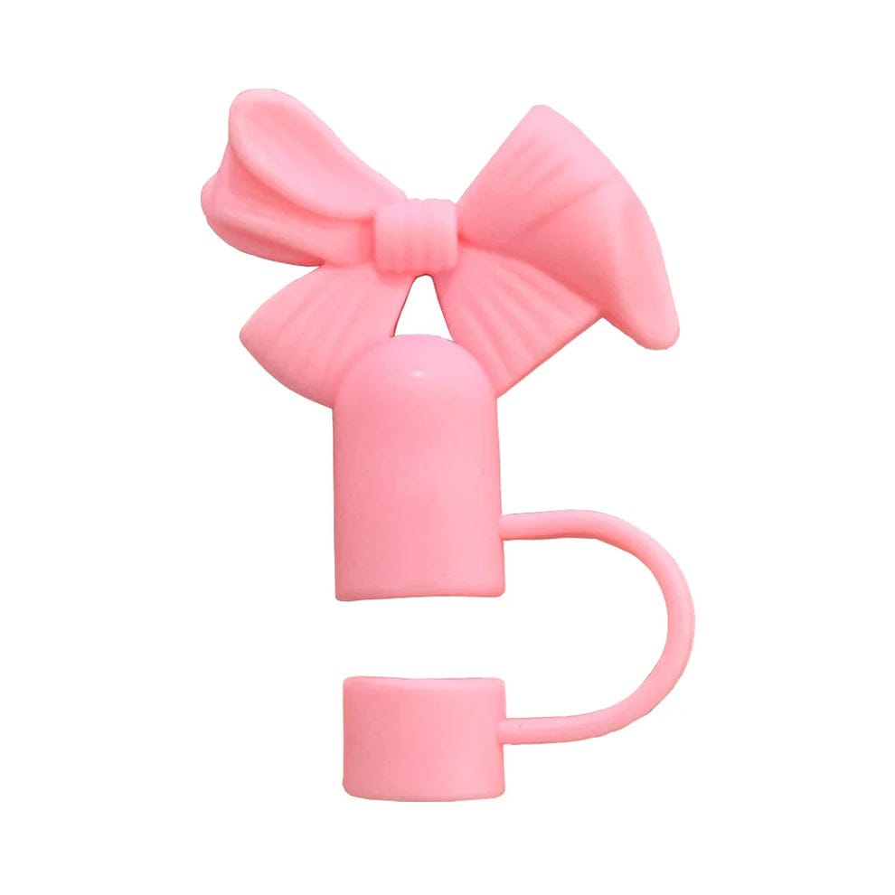Silicone Bow Stopper Compatible with 40oz Tumbler | Reusable Spill-Resistant Straw Cover | Random Color view 2