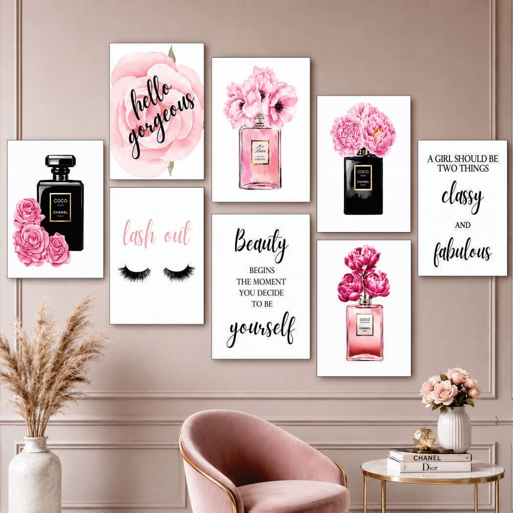 Set of 8 Premium Wall Art Photo Tiles – Modern Home Decor Sets 8x11 buy online in Pakistan
