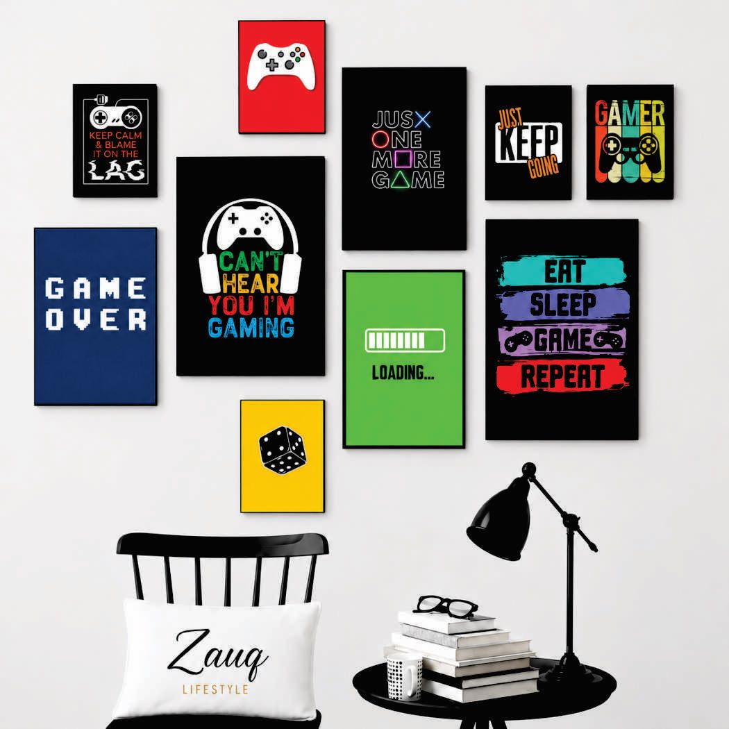 Gaming Wall Art Set – 10 Frames (Premium Photo Tiles) buy online in Pakistan