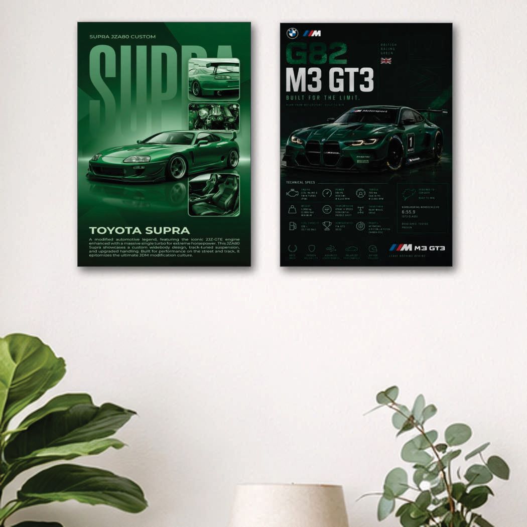 Set of 2 Premium Wall Art Photo Tiles – Modern Home Decor Sets buy online in Pakistan